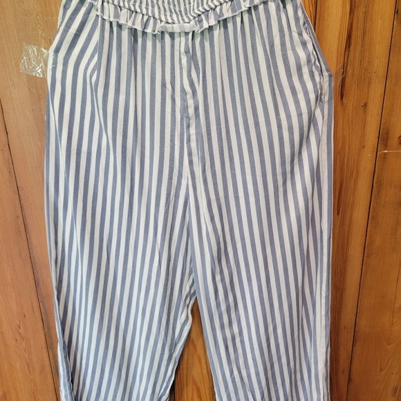 Speechless Blue and White Striped Jumpsuit with Spaghetti Straps - Picture 4 of 12